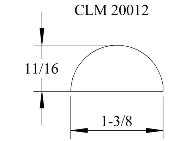 CLM 20012, 11/16 x 1-3/8 diagram.