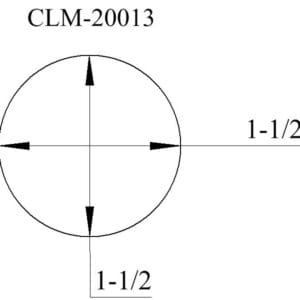 Diagram showing CLM-20013 with 1-1/2 measurements.