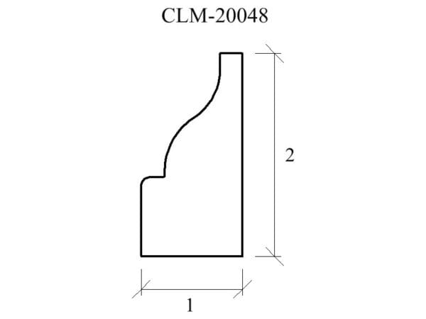 Line drawing of a molding profile CLM-20048.