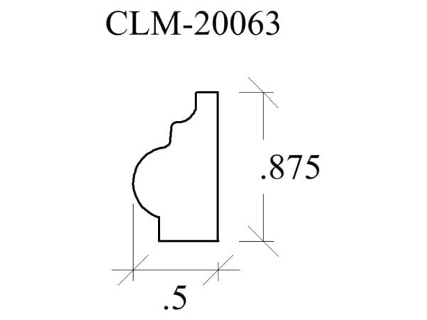 Line drawing of a molding profile CLM-20063.