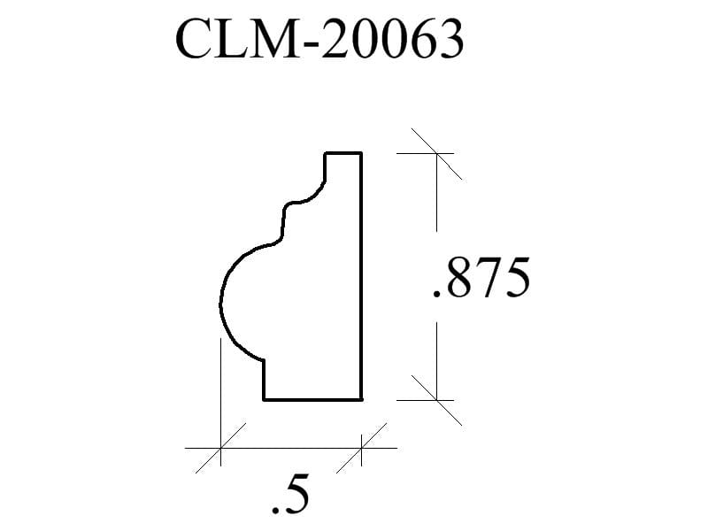 Line drawing of a molding profile CLM-20063.