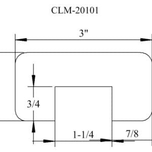 CLM-20101 diagram with measurements.