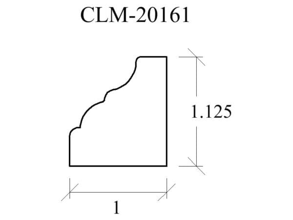 Line drawing of a molding profile CLM-20161.