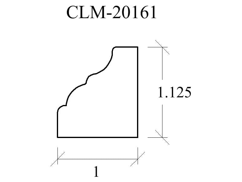 Line drawing of a molding profile CLM-20161.