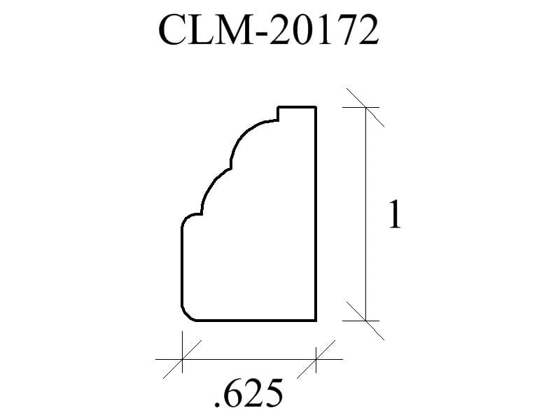 CLM-20172 molding profile diagram.