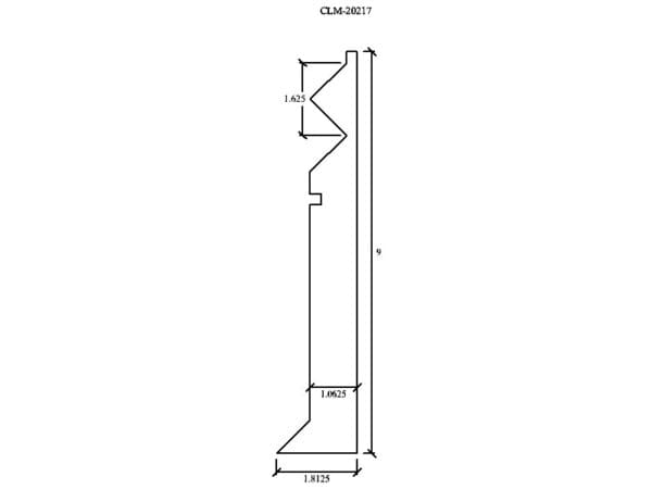 CLM-20217, door trim profile diagram.