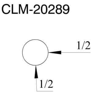 Diagram of CLM-20289 with 1/2 markings.