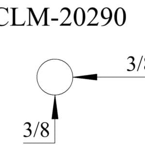 CLM-20290 diagram with 3/8 labels.