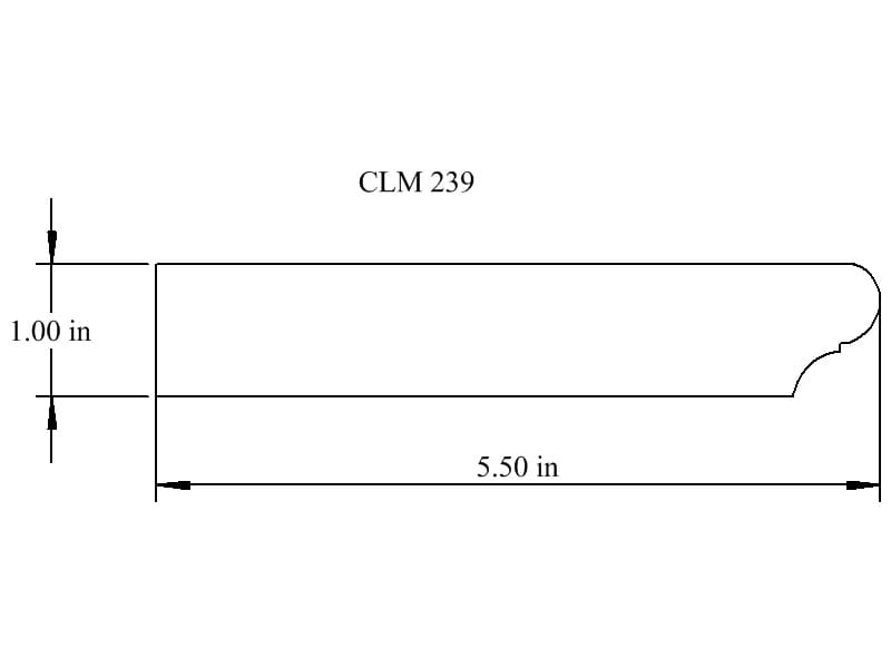 Line drawing of molding profile CLM 239.