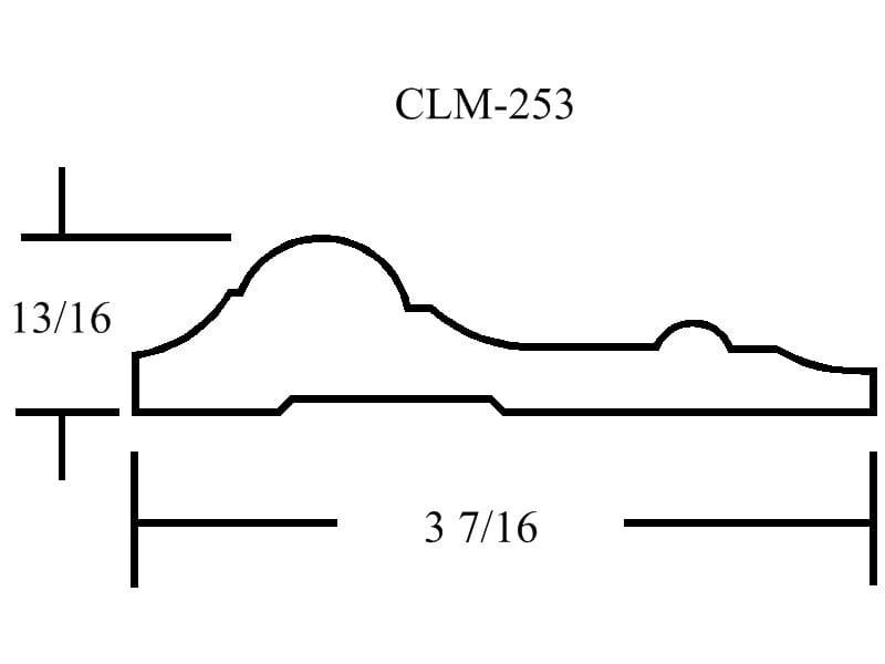 CLM-253 molding profile diagram.