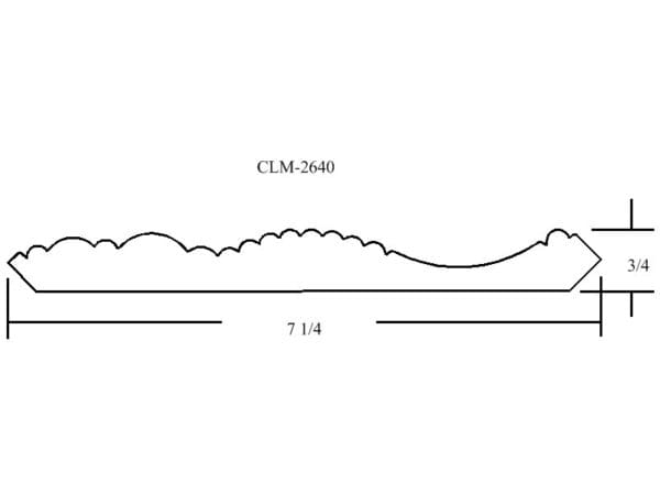 CLM-2640 crown molding diagram.