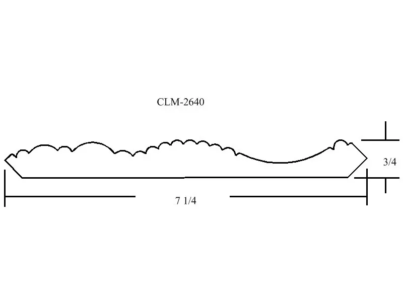 CLM-2640 crown molding diagram.