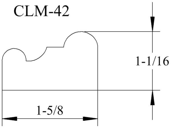 CLM-42 molding profile diagram.