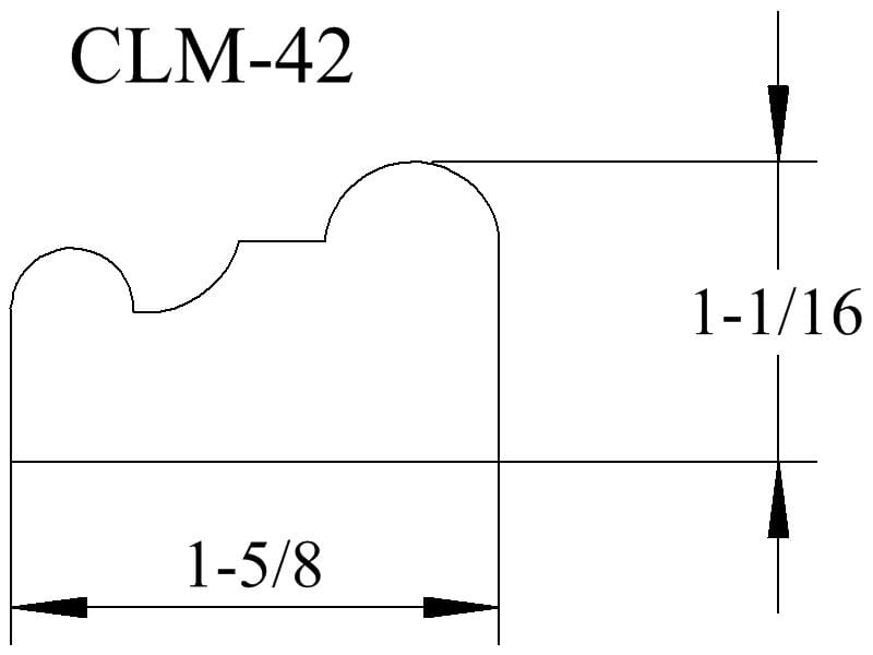 CLM-42 molding profile diagram.