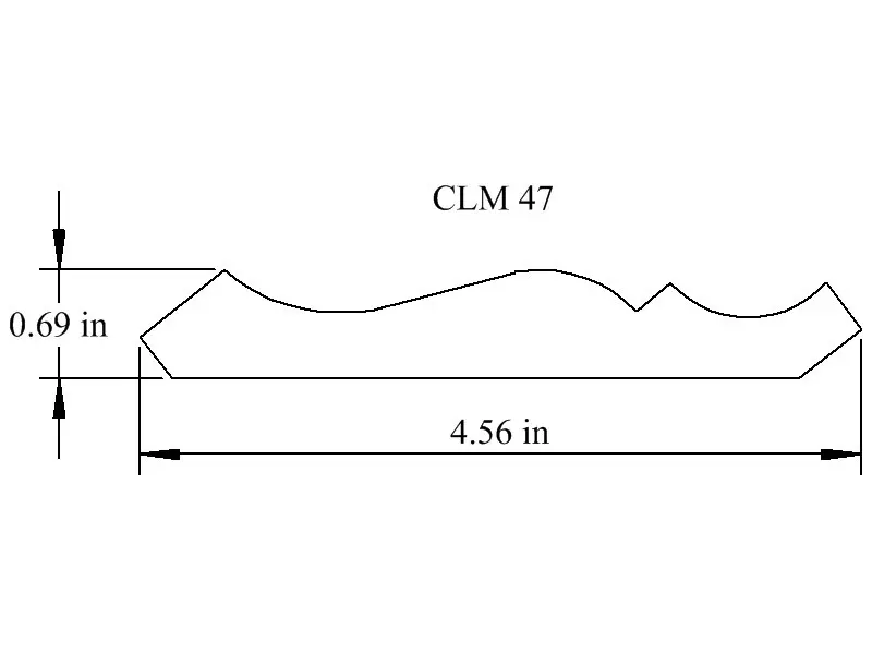 Line drawing of CLM 47 profile.