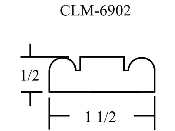 Diagram of CLM-6902 molding profile.