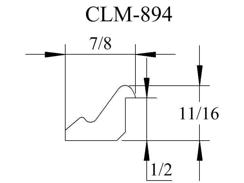 CLM-894 diagram with dimensions.