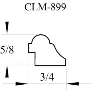 CLM-899 molding profile diagram.