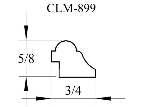 CLM-899 molding profile diagram.