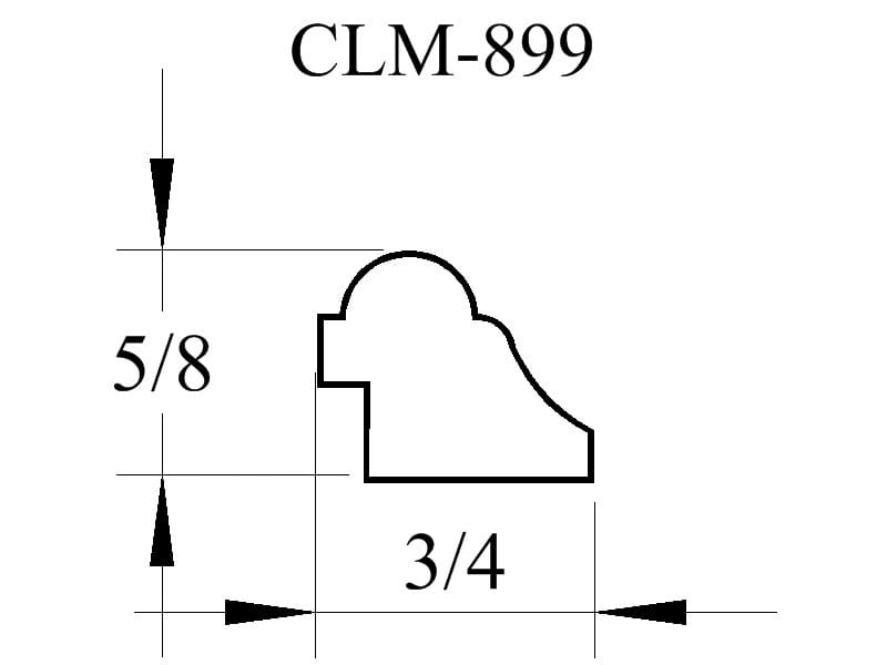 CLM-899 molding profile diagram.