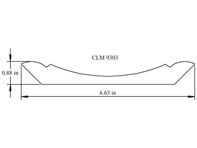 Diagram of CLM 9303 with dimensions.