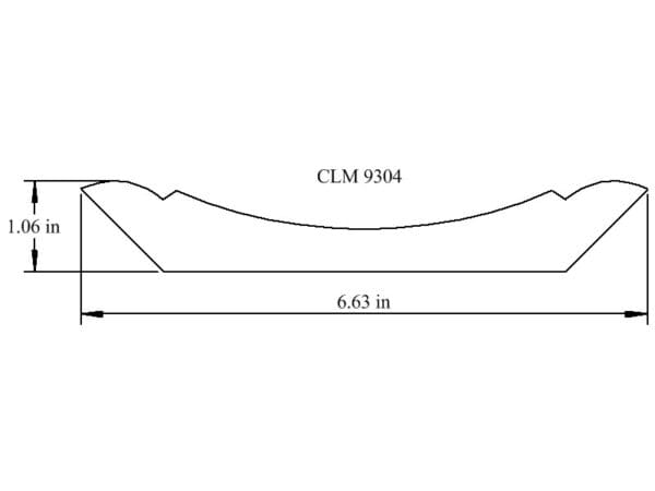 Diagram of CLM 9304 with dimensions.