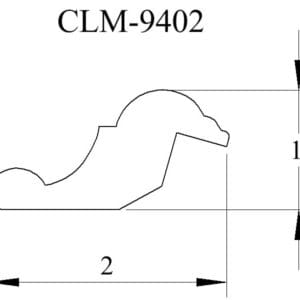 Line drawing of molding profile CLM-9402.