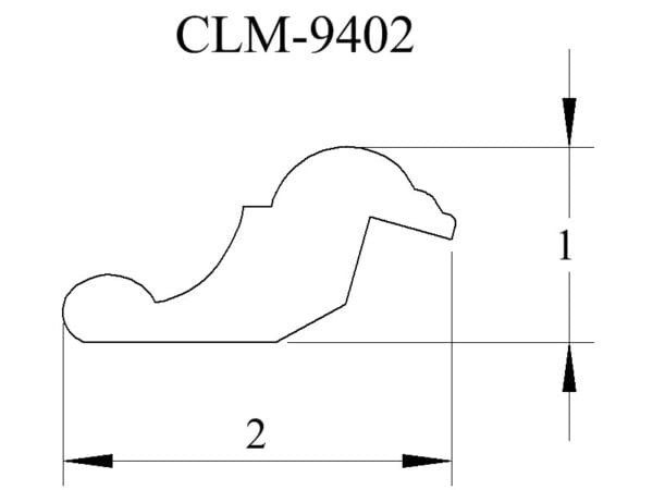 Line drawing of molding profile CLM-9402.