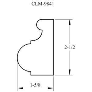 Line drawing of molding profile CLM-9841.