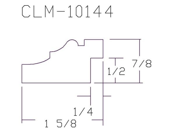 CLM-10144 crown molding diagram.