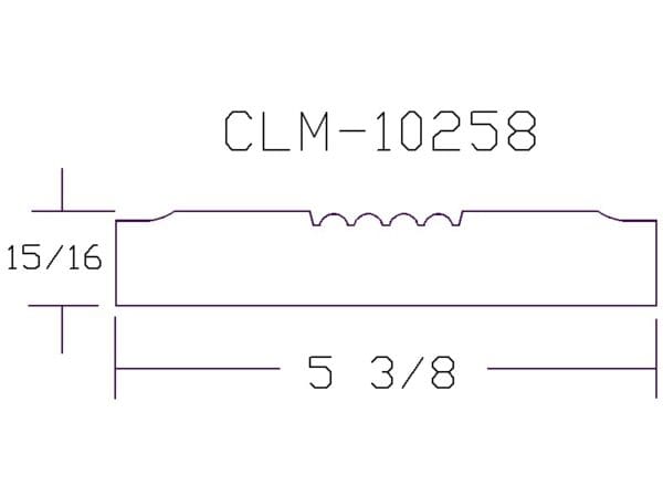 CLM-10258 molding profile diagram.