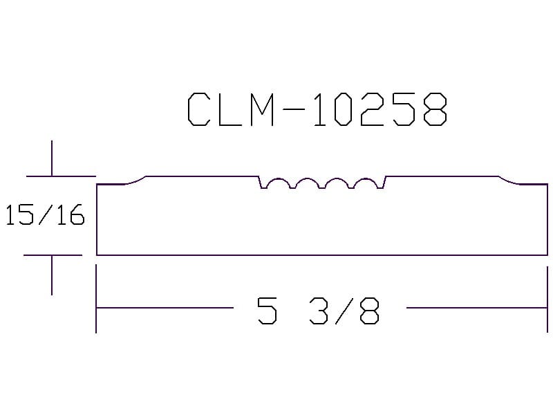 CLM-10258 molding profile diagram.