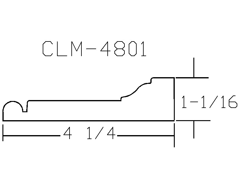 CLM-4801 molding profile diagram.