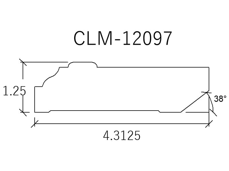 CLM-12097 crown molding diagram.