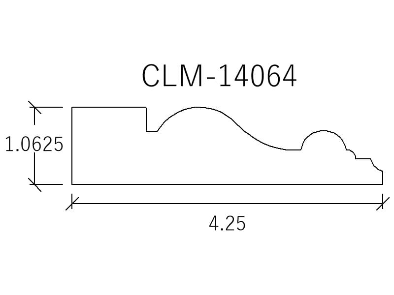 CLM-14064 molding profile diagram.