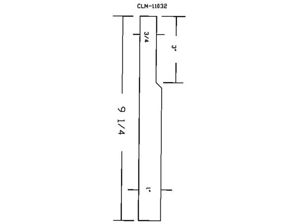 Diagram: CLM-11032 part dimensions