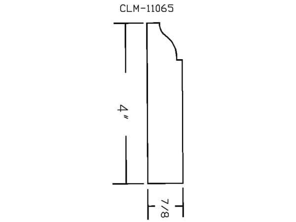 CLM-11065 baseboard molding diagram.