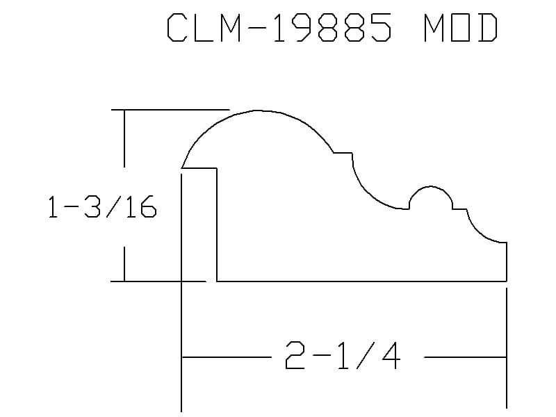 CLM-19885 crown molding diagram