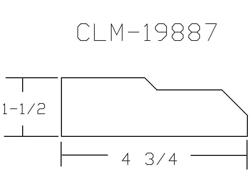 CLM-19887 profile dimensions drawing.