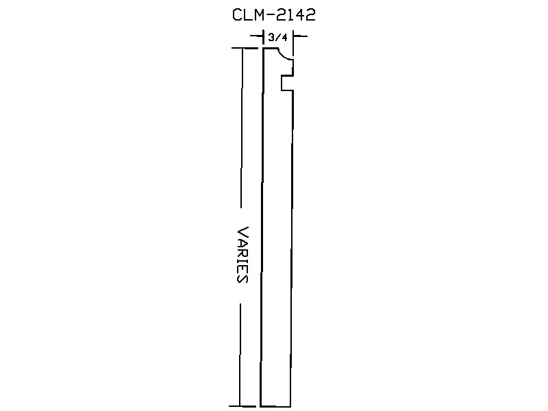 CLM-2142 casing diagram, varies in length.