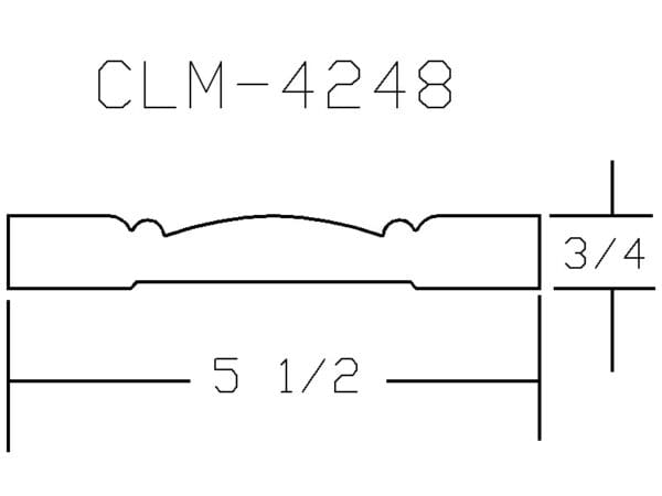 CLM-4248 crown molding diagram.