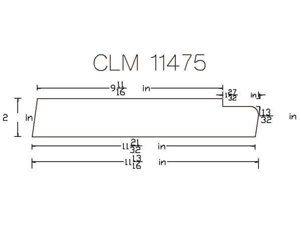CLM 11475: Diagram of dimensions.