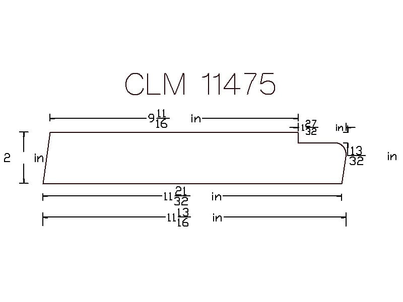 CLM 11475: Diagram of dimensions.