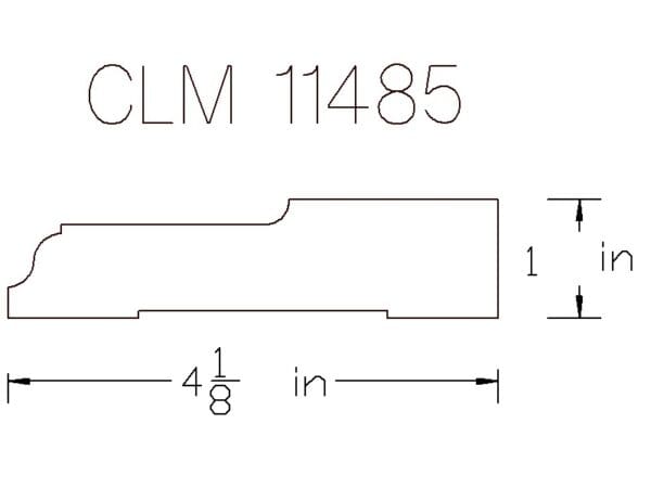 CLM 11485 molding diagram 4 " x 1"