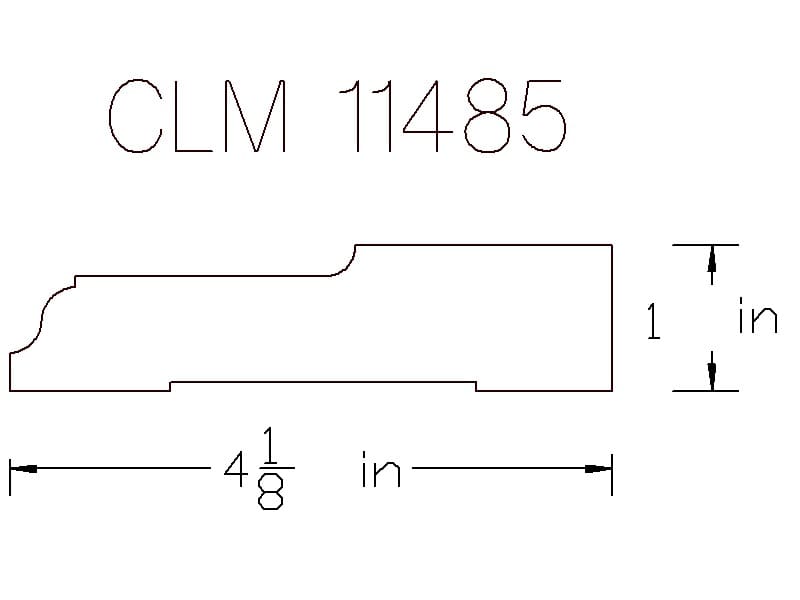 CLM 11485 molding diagram 4 " x 1"