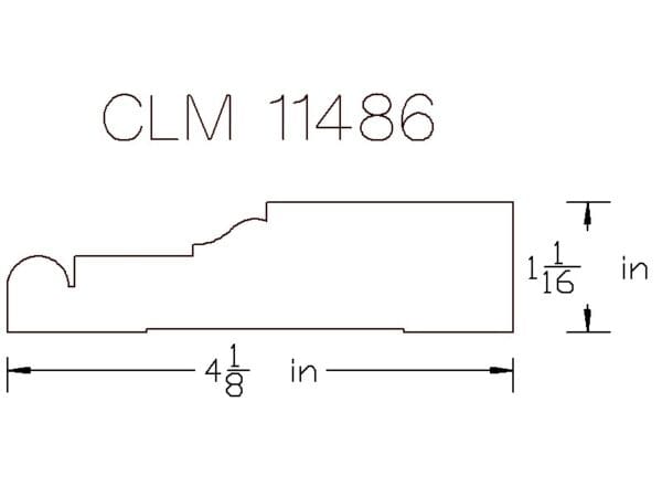 CLM 11486 crown molding diagram.