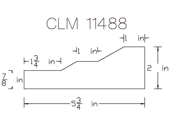 CLM 11488 part diagram dimensions