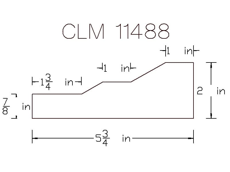 CLM 11488 part diagram dimensions