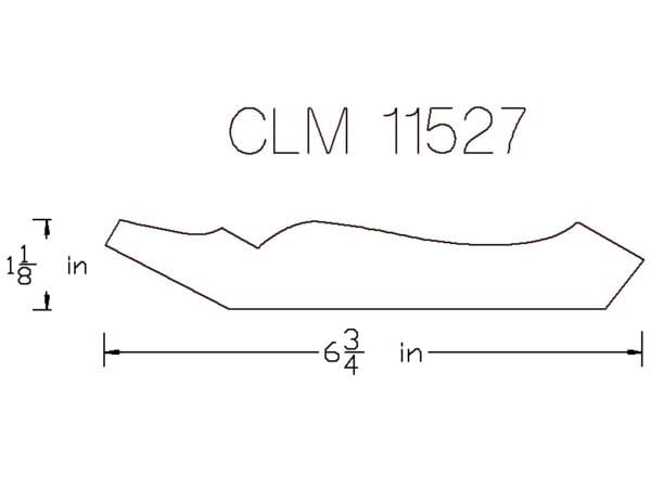 CLM 11527 molding diagram, 6 3/4" long.