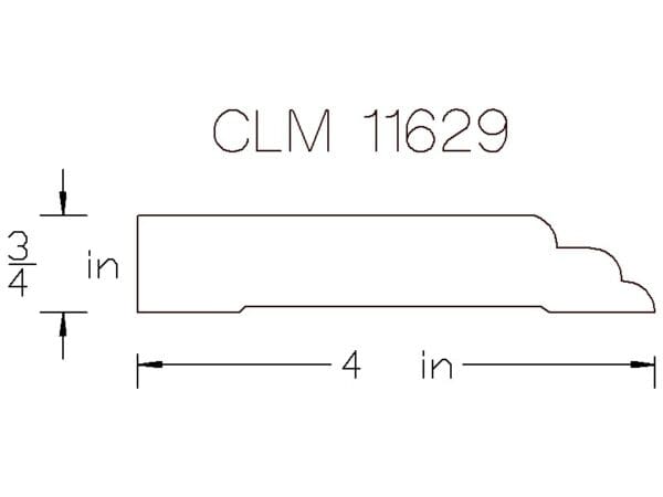 CLM 11629 molding diagram.